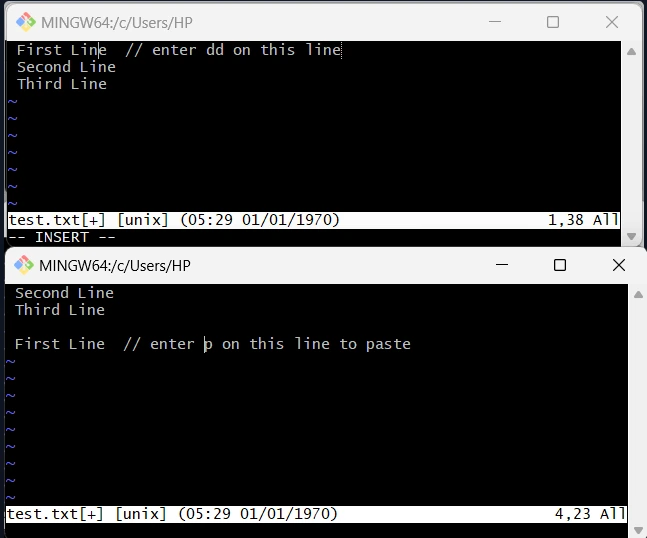 Vim Command Interface