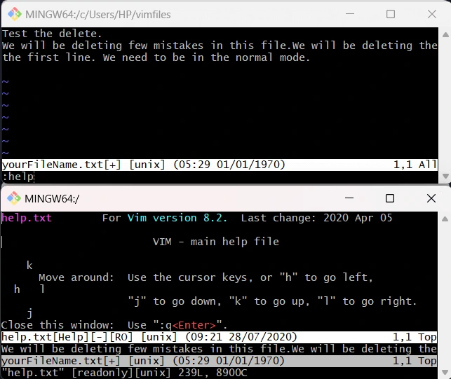 Vim Command Interface