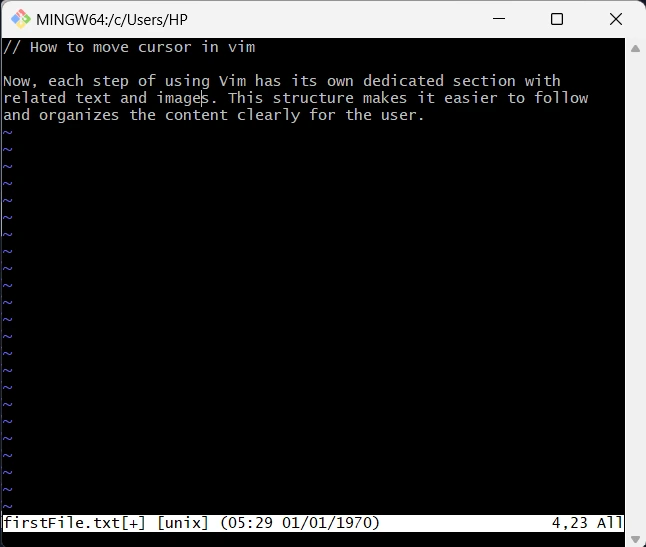 Vim Command Interface