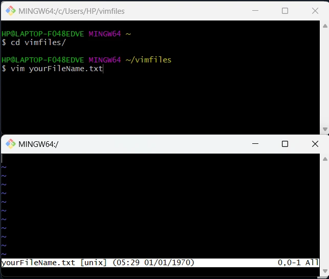 Vim Command Interface